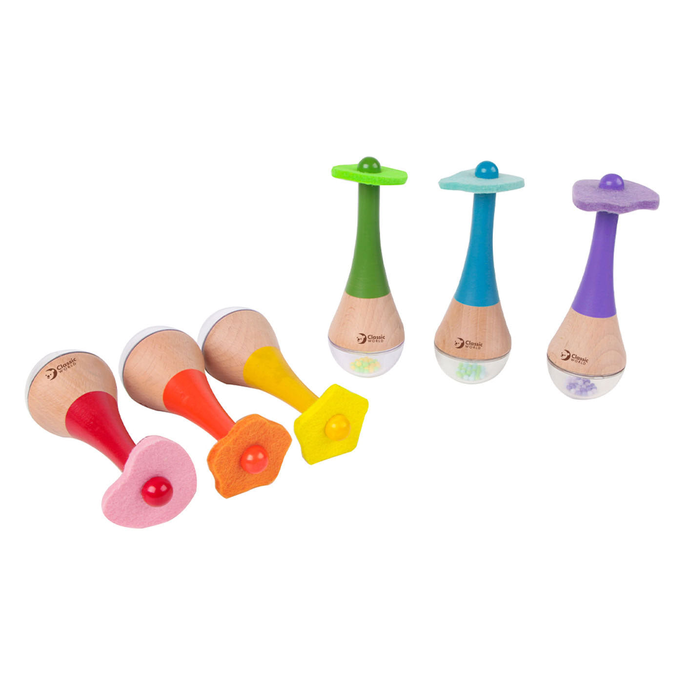 Klassische Welt der Welt Holz Regenbogen Maracas