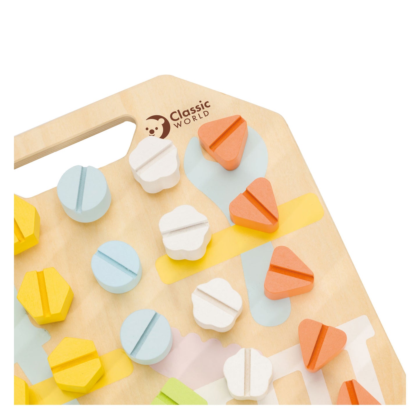 Klassiker World World Wooden Screw Board -Koordinierungsspiel, 27dlg.