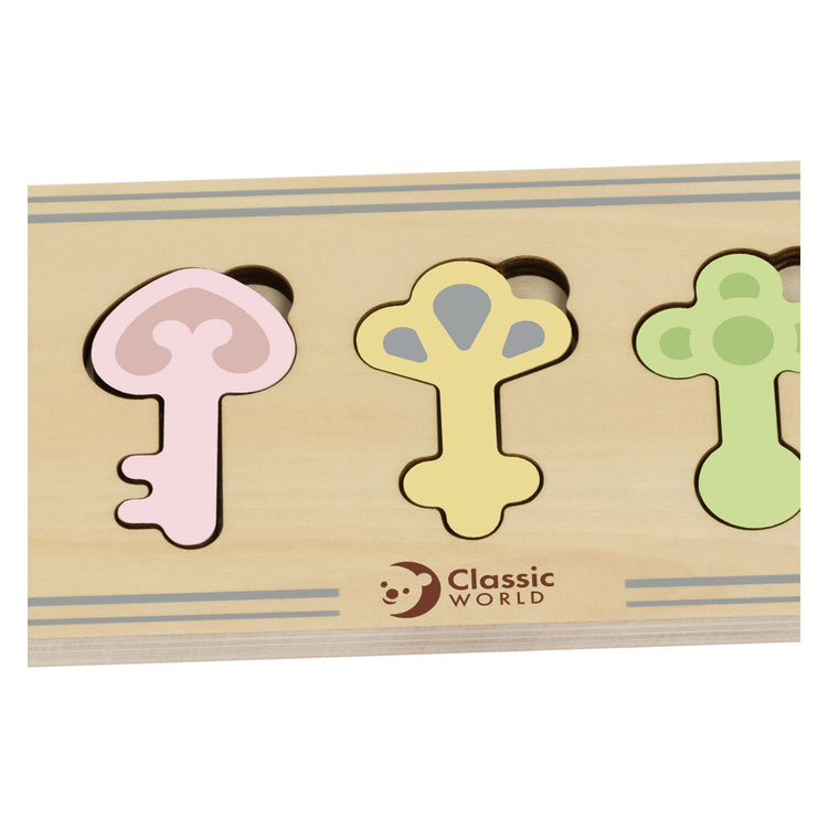 Classic World World Wooden Castle Keys and Ditches Match Game, 13dlg.