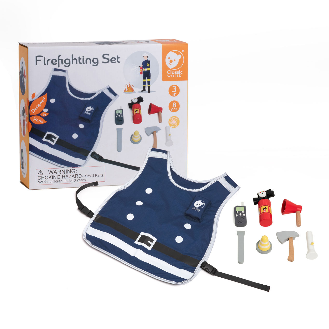Klassiker World Houten Fireman Speeltet, 8dlg.
