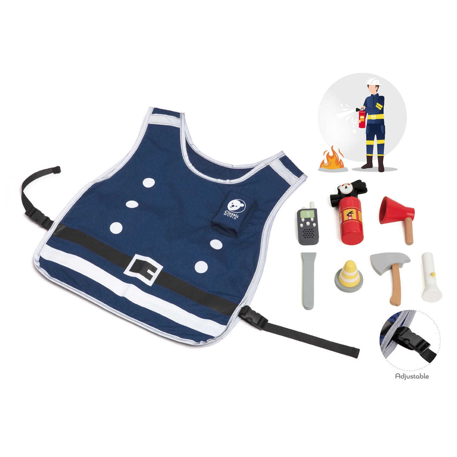 Klassiker World Houten Fireman Speeltet, 8dlg.
