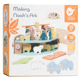 Klassiker World World Wooden Noahs Ark Boot Bouwset mit Tieren, 16dlg. - afbeelding 2
