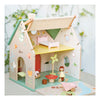 Klassiker World World Wooden Dollhouse mit Garten, 10dlg.
