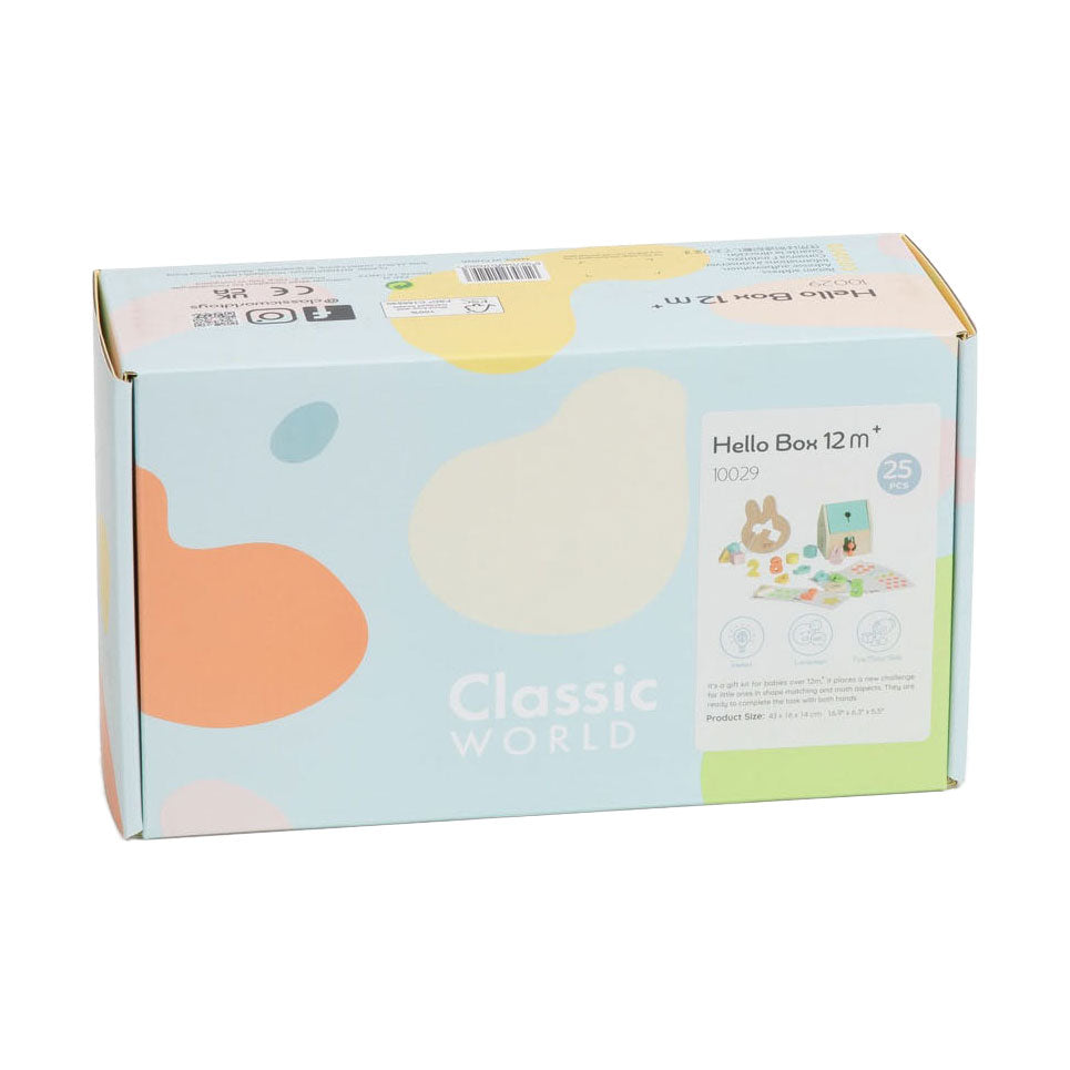 Klassische Welt der Welt Baby Hello Toy Box 12-18 Monate