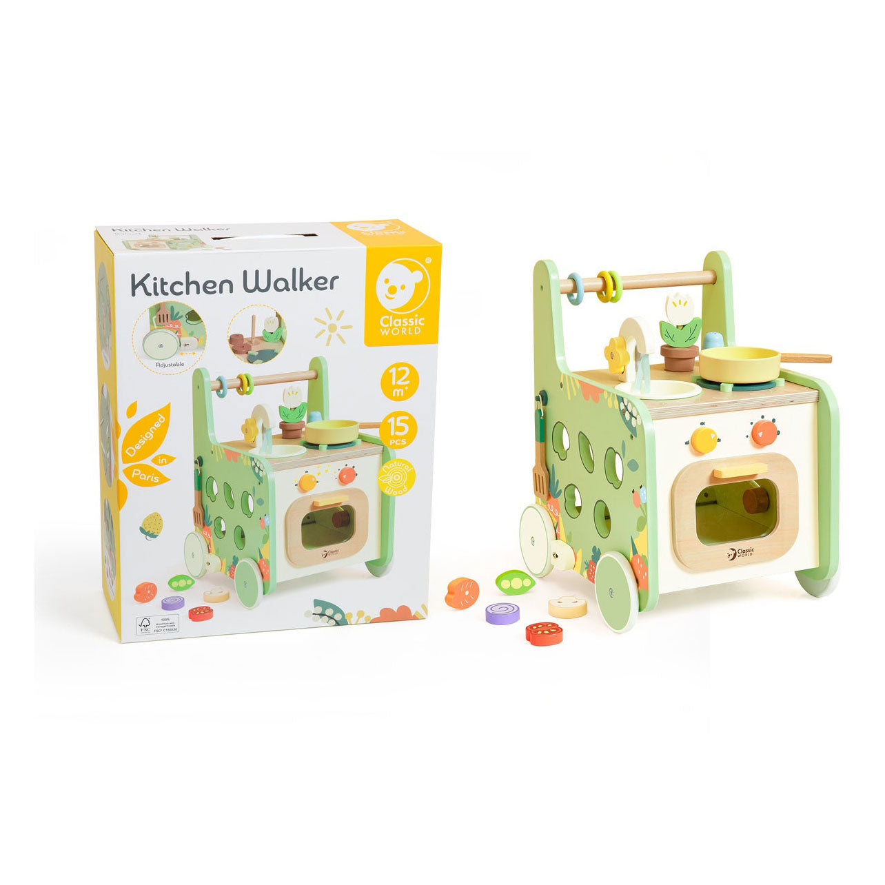 Klassische Welt der Welt Wooden Walker Kitchen, 15dlg.