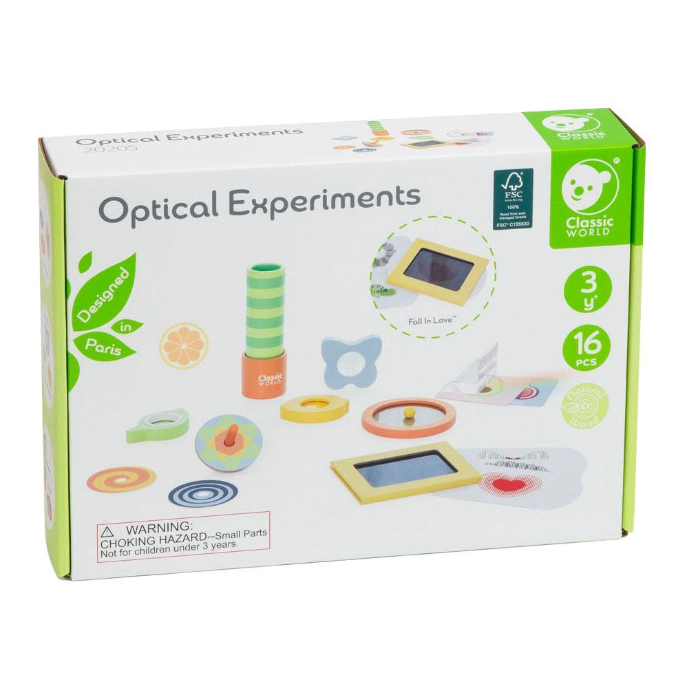 Klassische Welt der Welt optische Experimente Holzspiel Set, 16dlg.