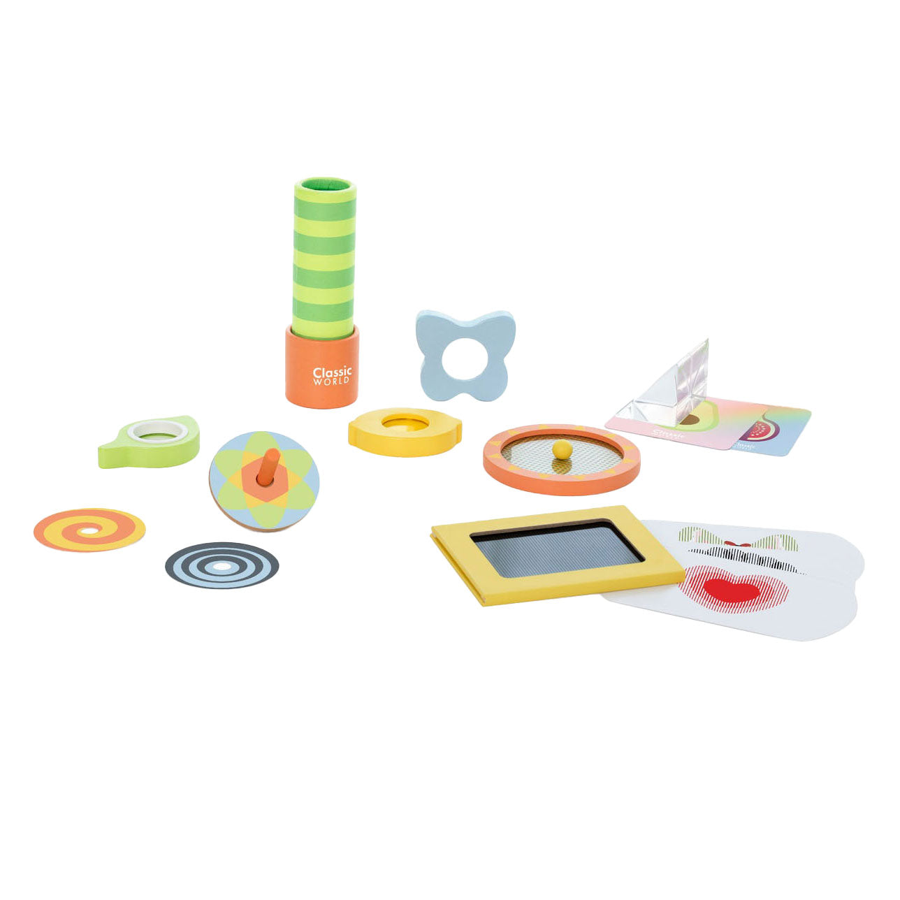 Klassische Welt der Welt optische Experimente Holzspiel Set, 16dlg.