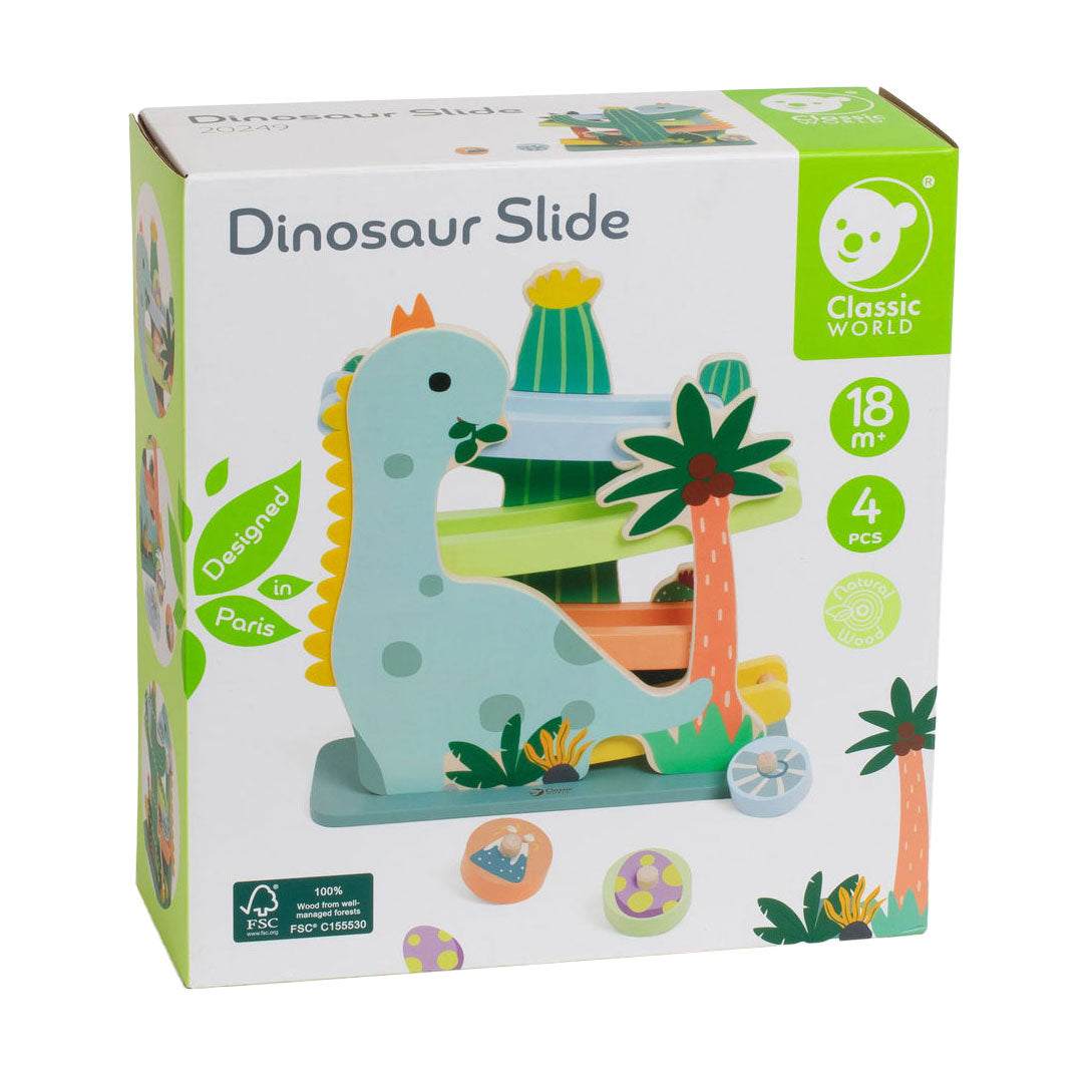 Klassische Welt der Welt Holz Ballenbaan Dinosaurus, 4dlg.