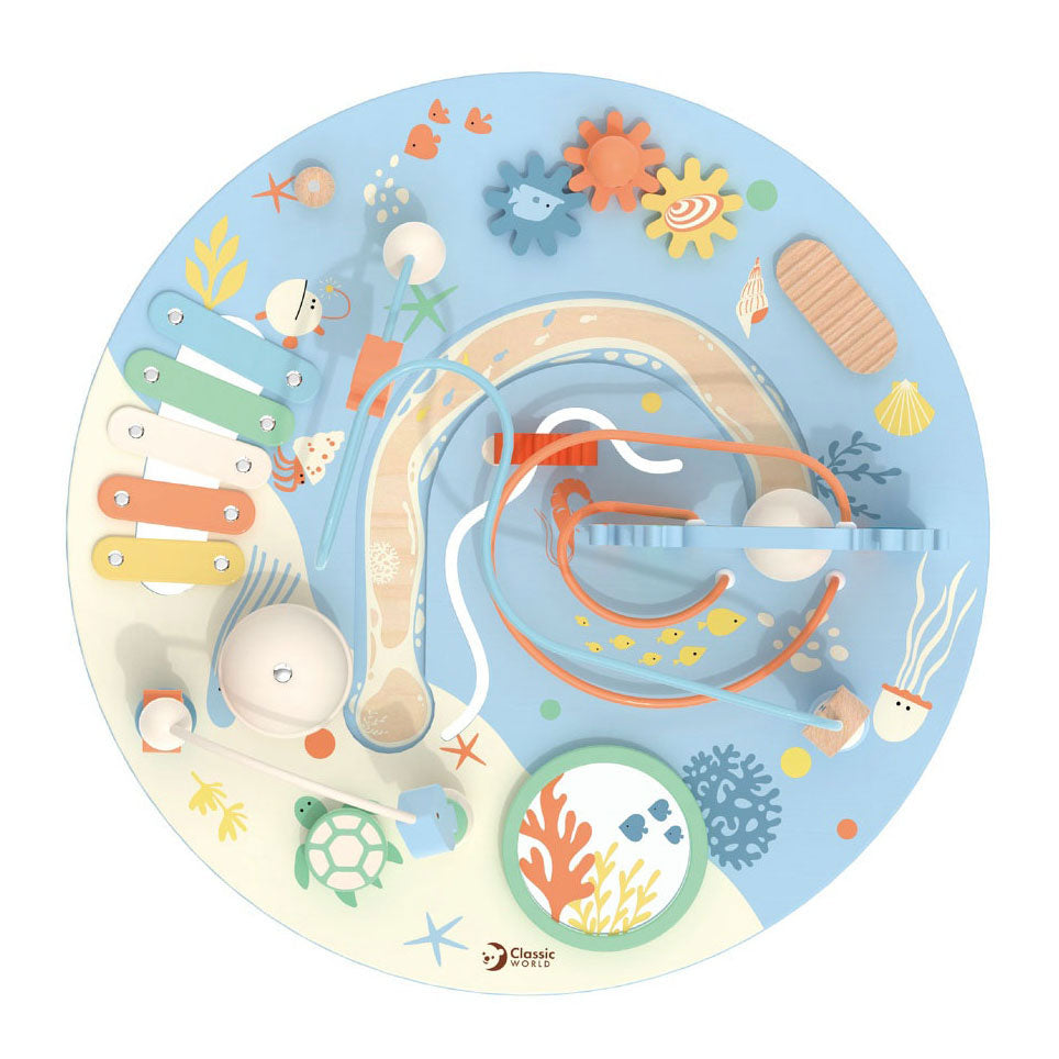 Klassische Welt der Welt Wooden Activity Tisch Unterwasserwelt, 3DLG.