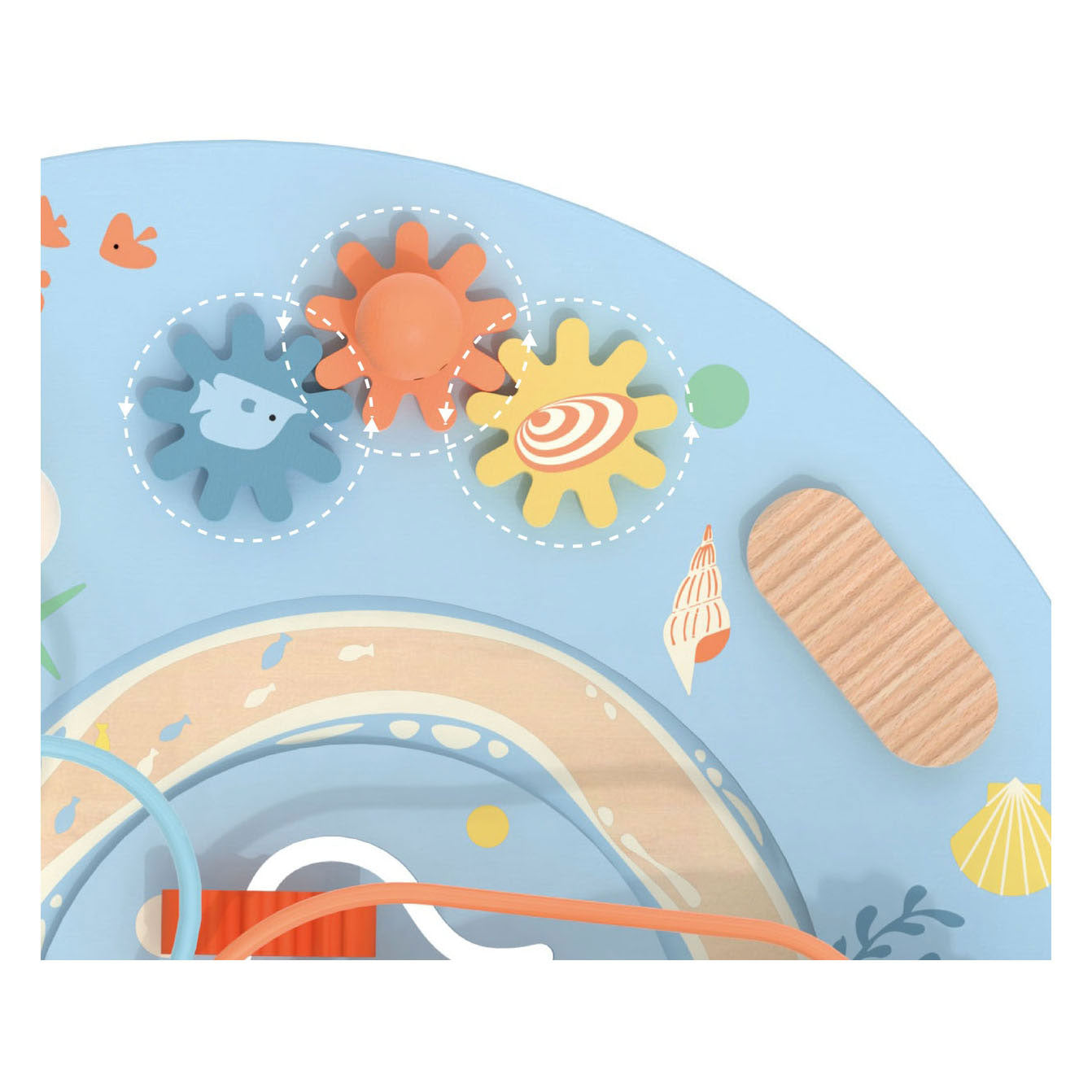 Klassische Welt der Welt Wooden Activity Tisch Unterwasserwelt, 3DLG.