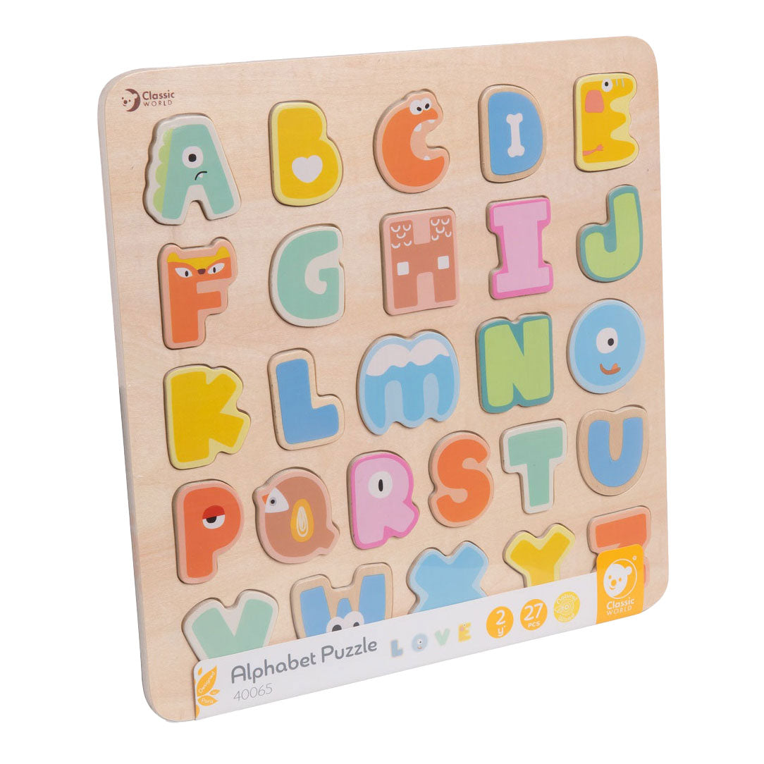 Klassiker World World Wooden Alphabet Puzzle, 27.