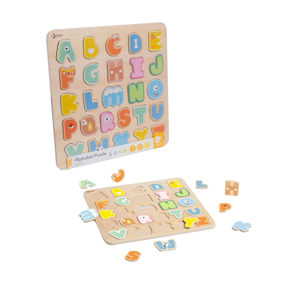 Klassiker World World Wooden Alphabet Puzzle, 27.