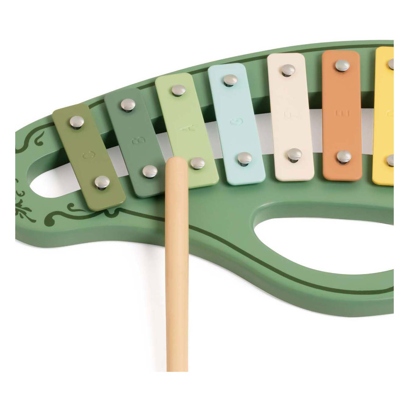Klassische Welt Holz Vintage Xylophon Green 2dlg.