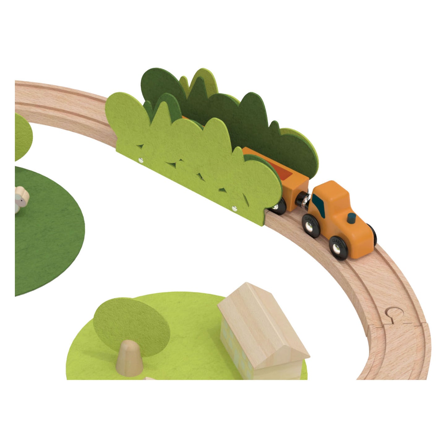 Classic World Eisenbahnset Natur - 100 Teile.