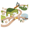 Classic World Eisenbahnset Natur - 100 Teile.