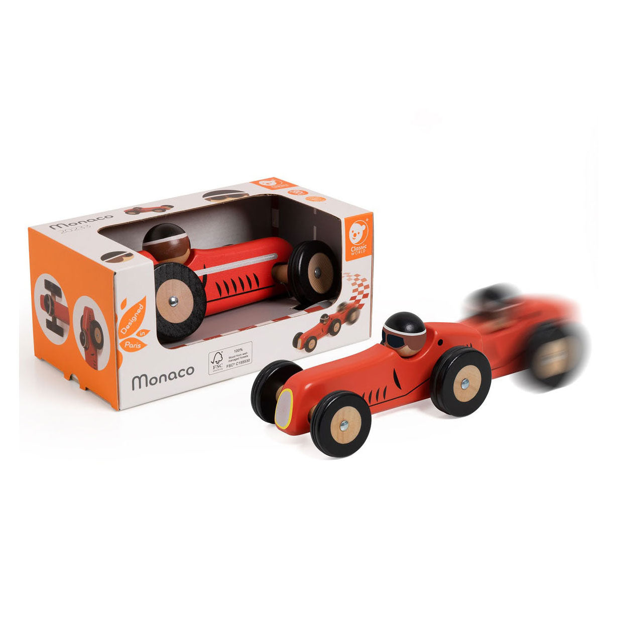 Klassische Welt Welt Holz Spielzeugauto Monaco