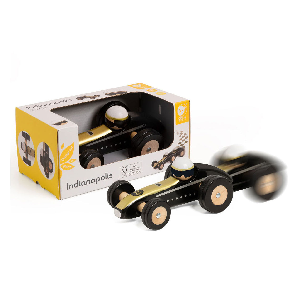 Klassische Welt Welt Holz Spielzeugauto Indianapolis
