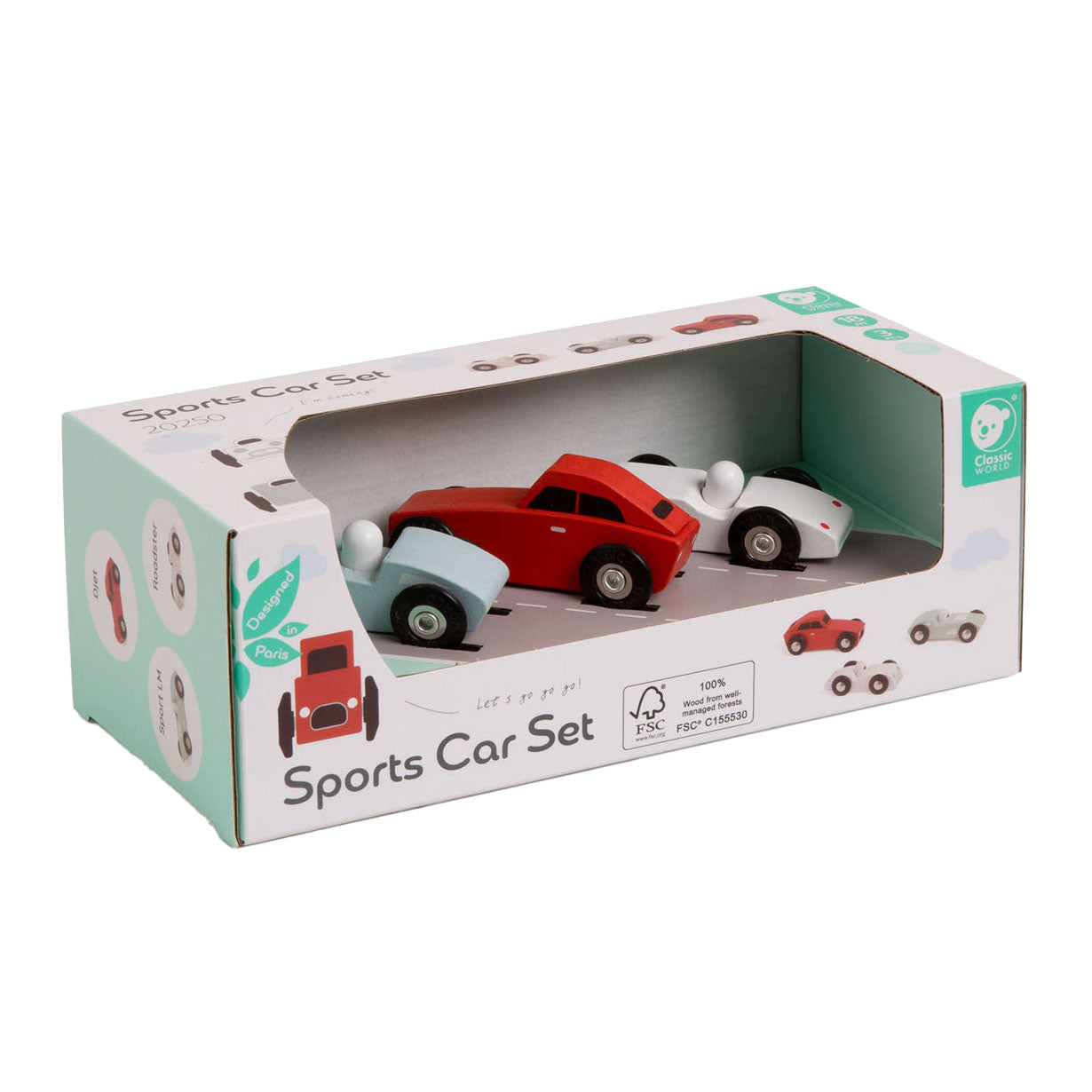 Klassische Welt -Holzsportwagen, 3..