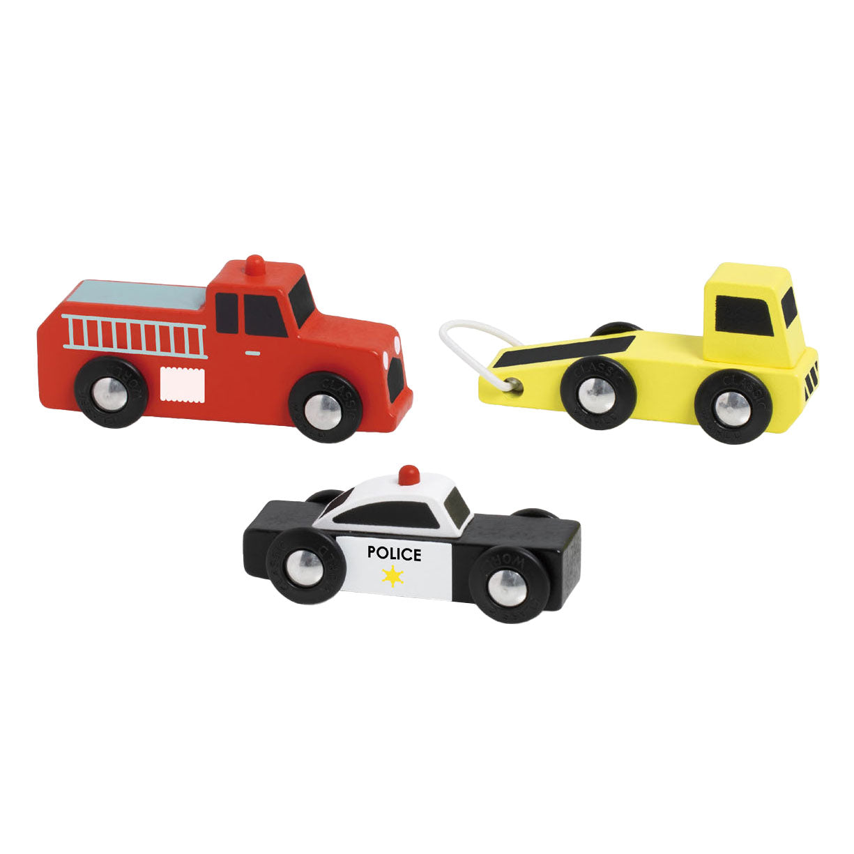Klassische Welthölzern -Notfallautos Set, 3st.