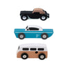 Klassische Welt -Holz -Tour -Autos, 3st.