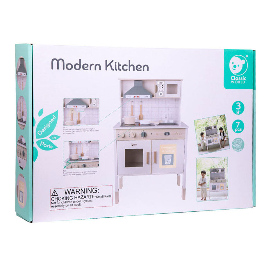 Klassische Welt der Welt Wood moderne Spielküche, 7dlg.