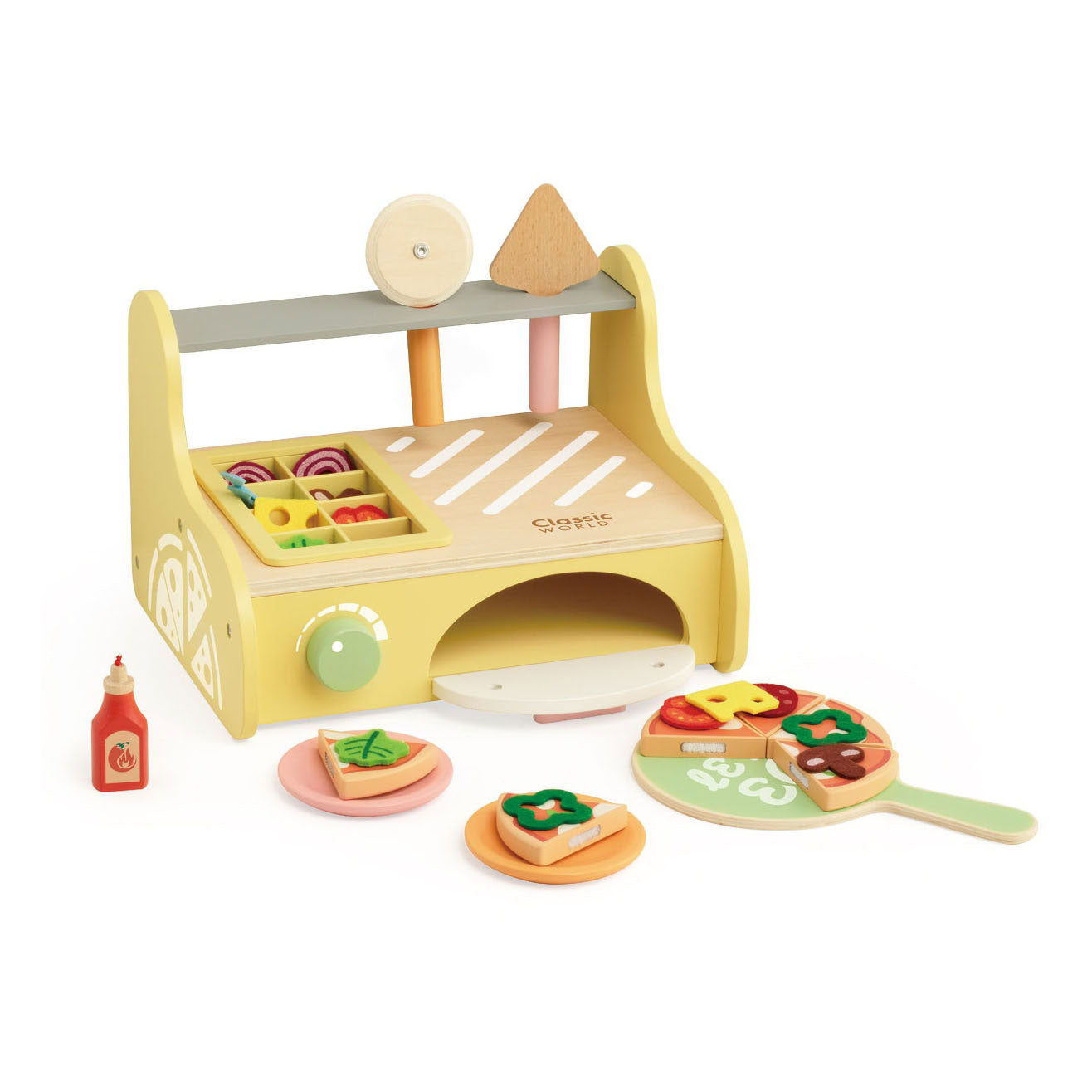 Klassiker World World Wooden Pizza Ofen Play Set, 7dlg.