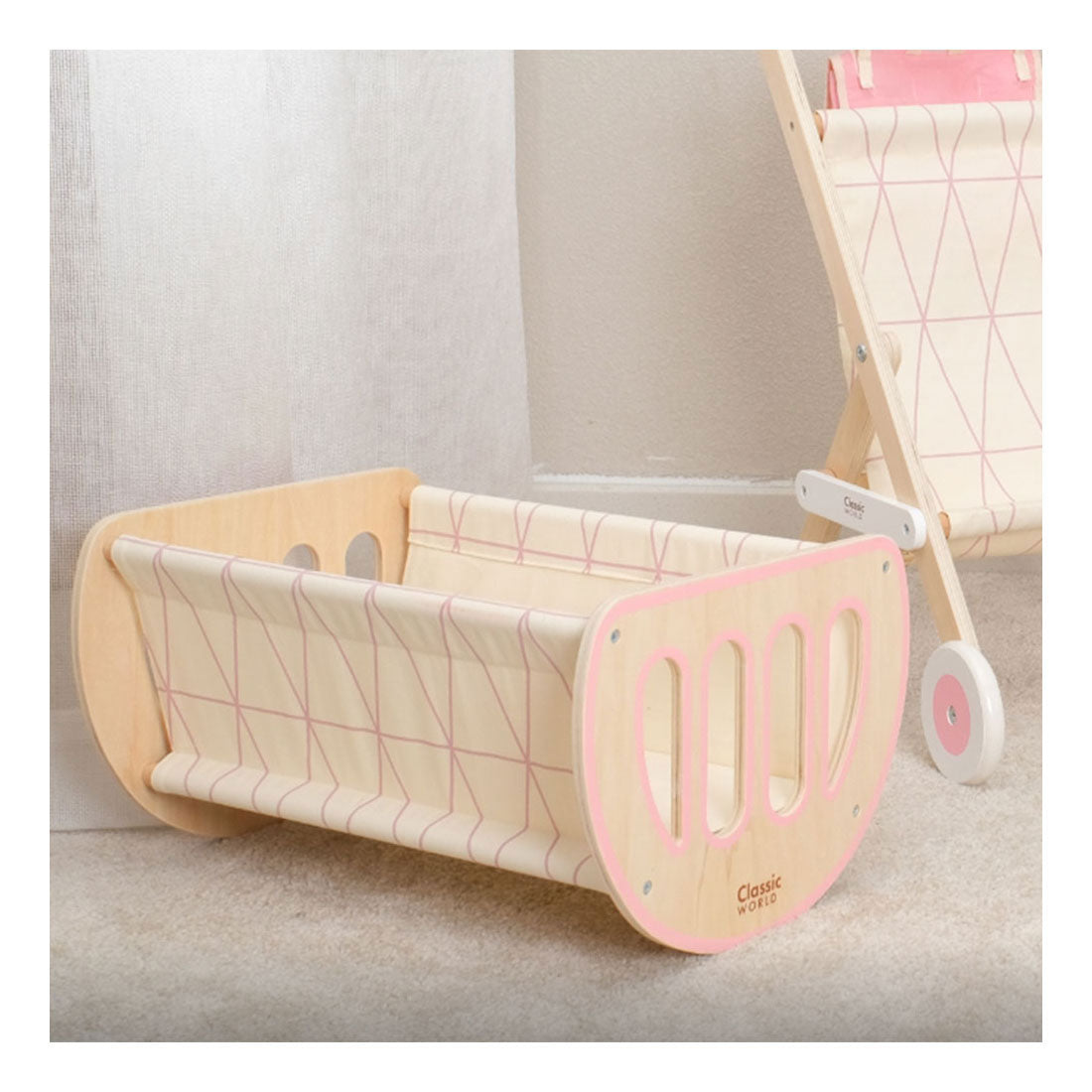Klassische Welt der Welt Houten 2in1 Krippe