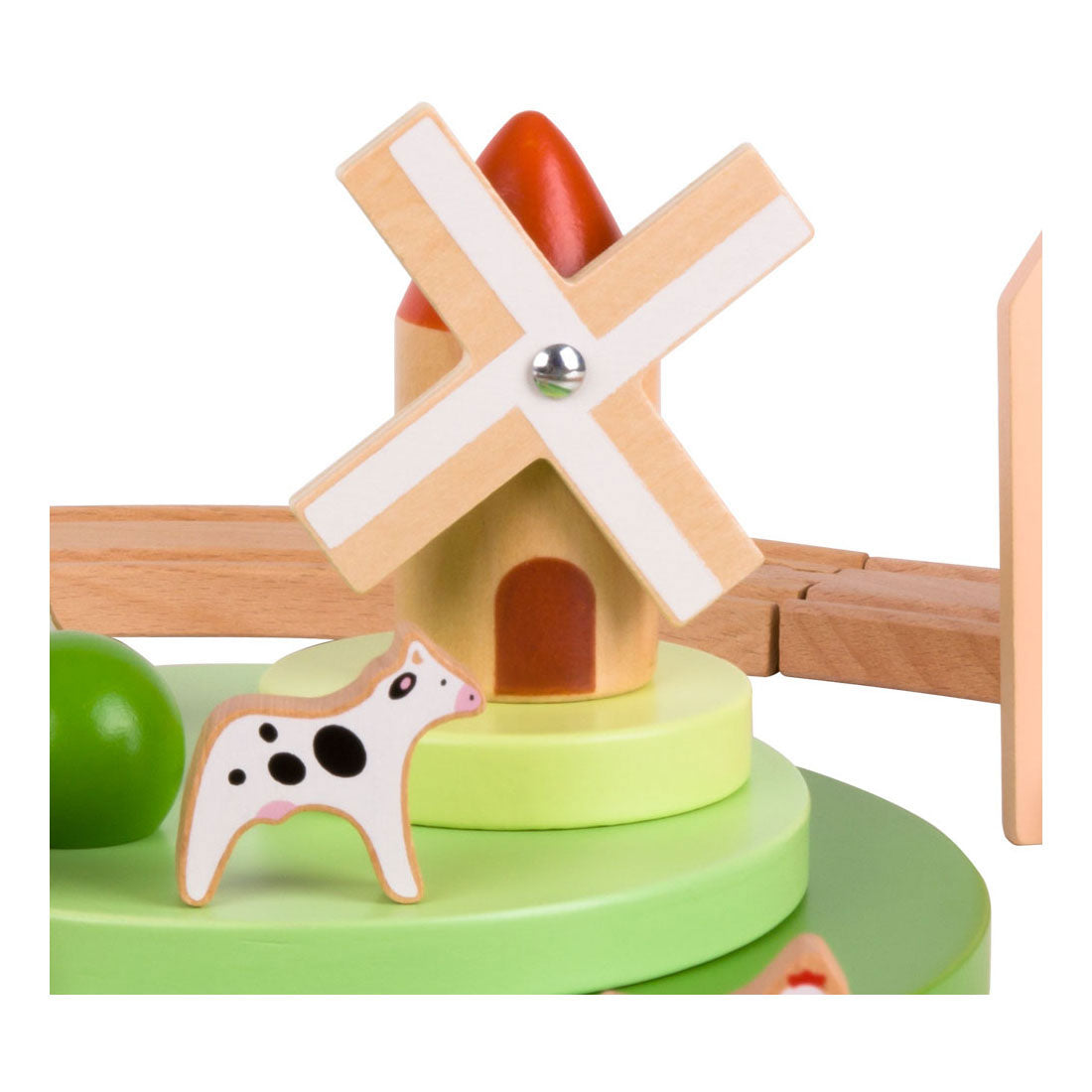 Classic World World Holz-Bauernhof-Eisenbahn-Spielset, 28-teilig.