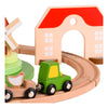 Classic World World Holz-Bauernhof-Eisenbahn-Spielset, 28-teilig.