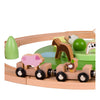 Classic World World Holz-Bauernhof-Eisenbahn-Spielset, 28-teilig.