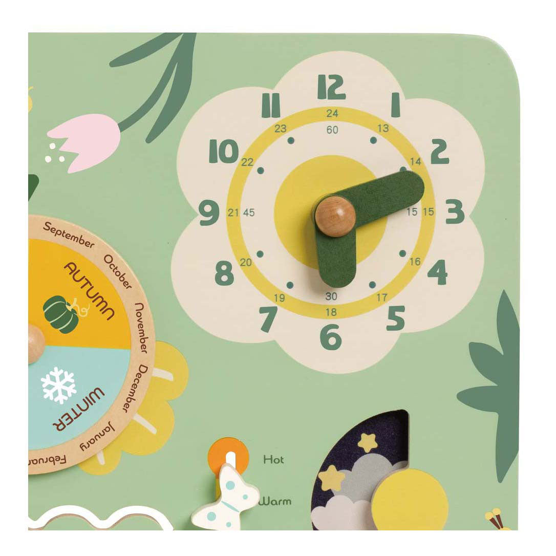 Klassische Welt Holz Vintage Kalender Lernuhr