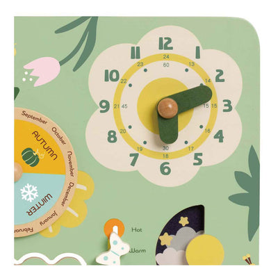 Klassische Welt Holz Vintage Kalender Lernuhr