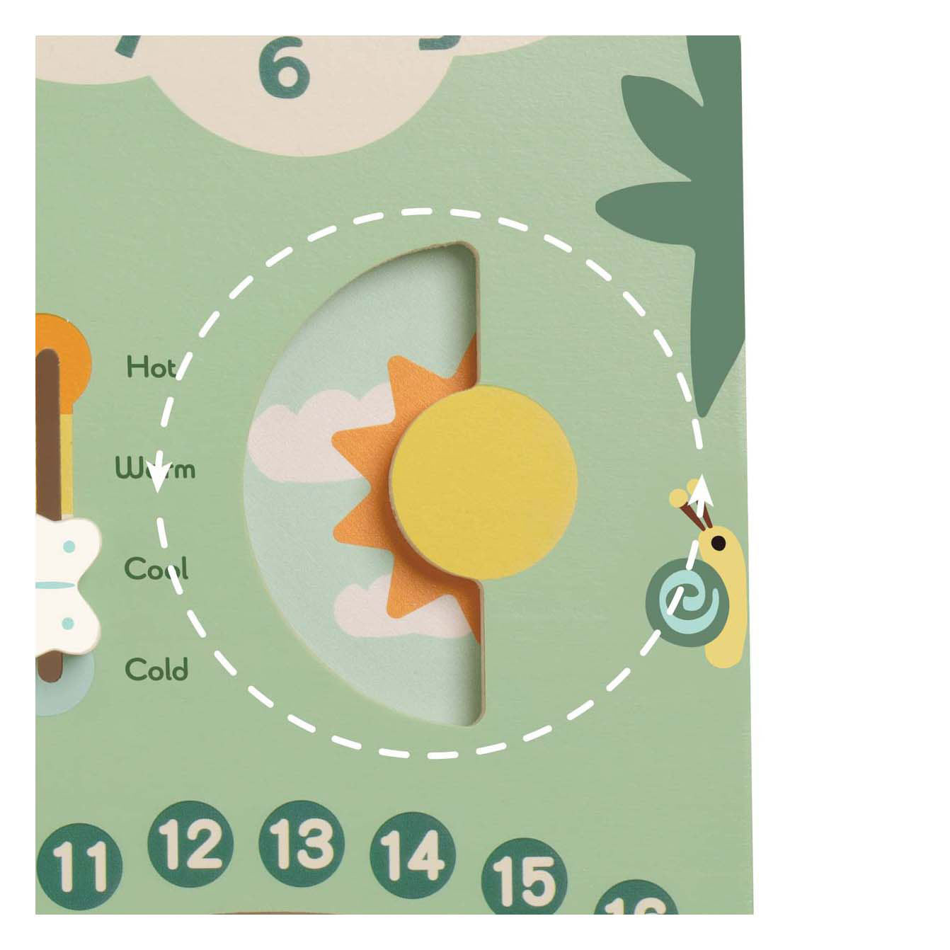 Klassische Welt Holz Vintage Kalender Lernuhr