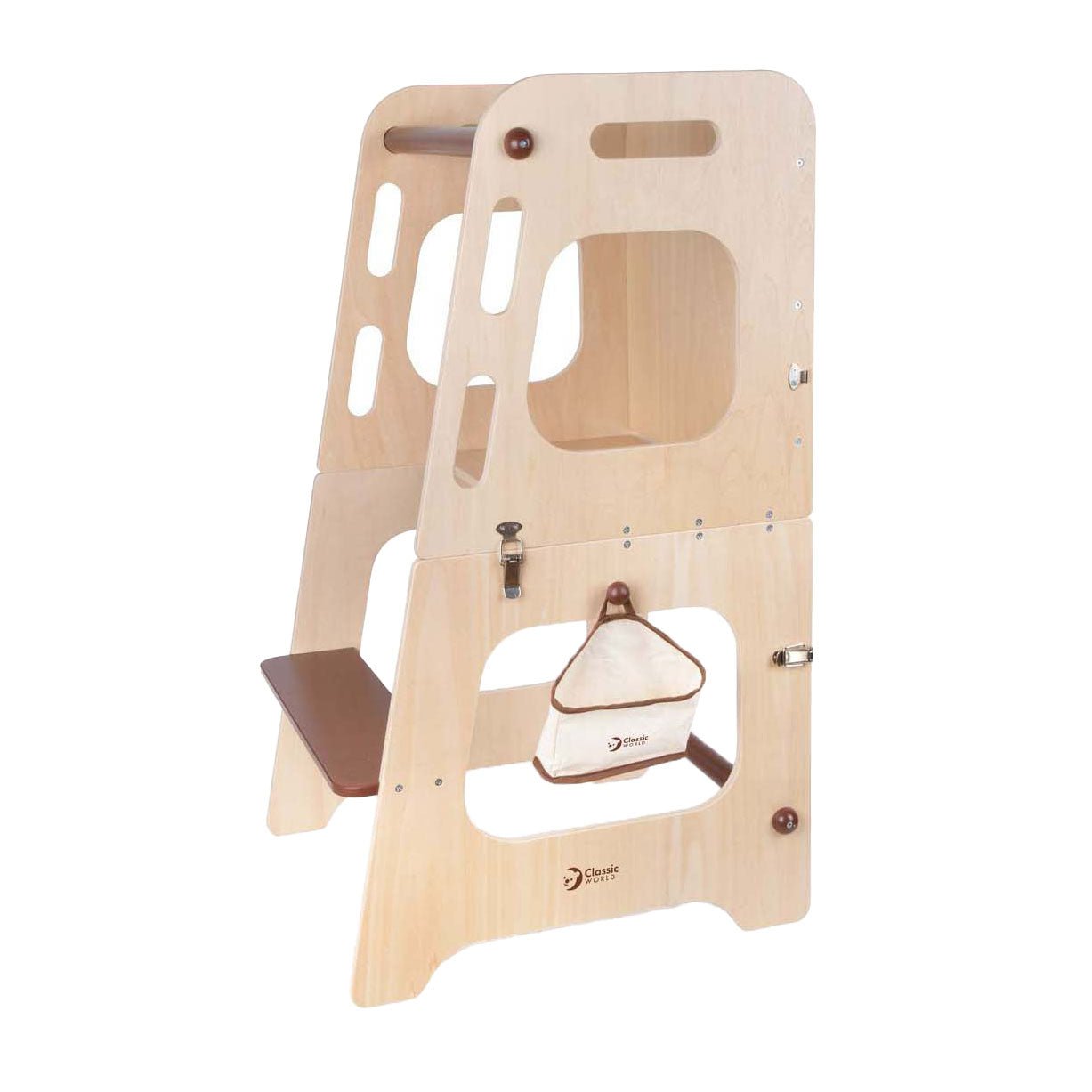 Classic World Houten 2In1 Lernturm und Table einstellbar, 90 cm