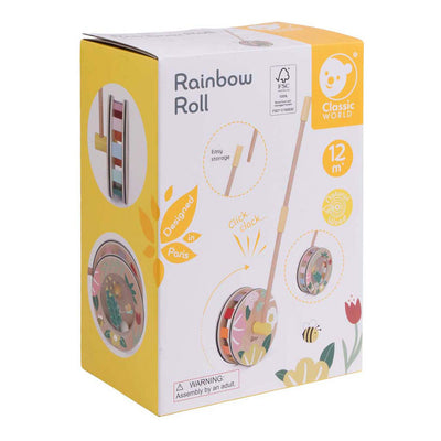 Classic World Holz-Schiebespielzeug Regenbogen