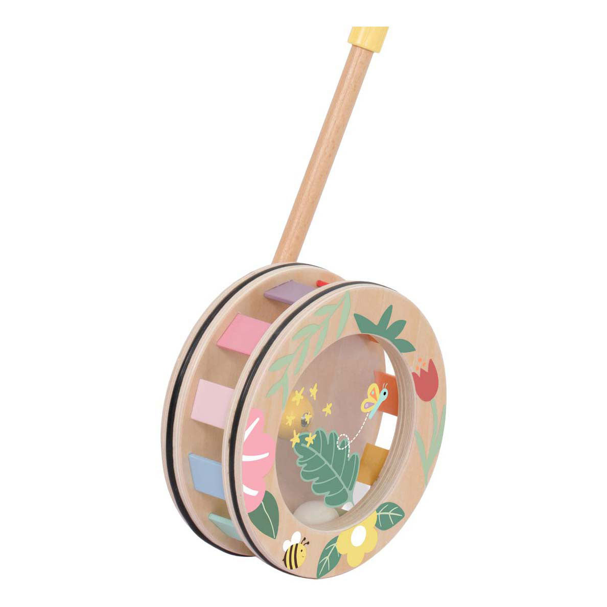 Classic World Holz-Schiebespielzeug Regenbogen