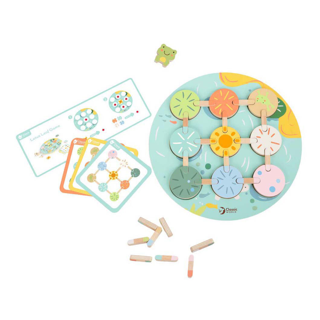 Klassisches Weltbrettspiel aus Holz, Seerose