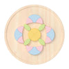 Klassisches Welt-Mandala-Puzzle aus Holz mit Blume