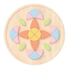Klassisches Welt-Mandala-Puzzle aus Holz mit Blume