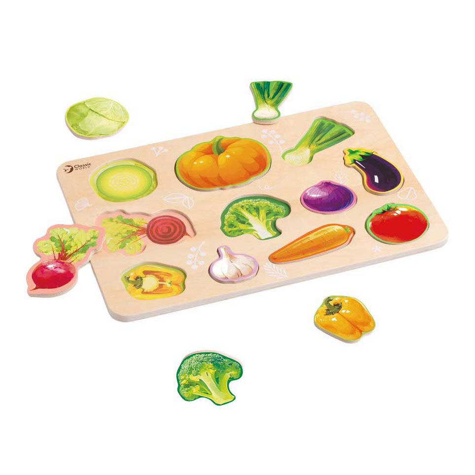 Klassisches Welt-Holzpuzzle-Gemüse