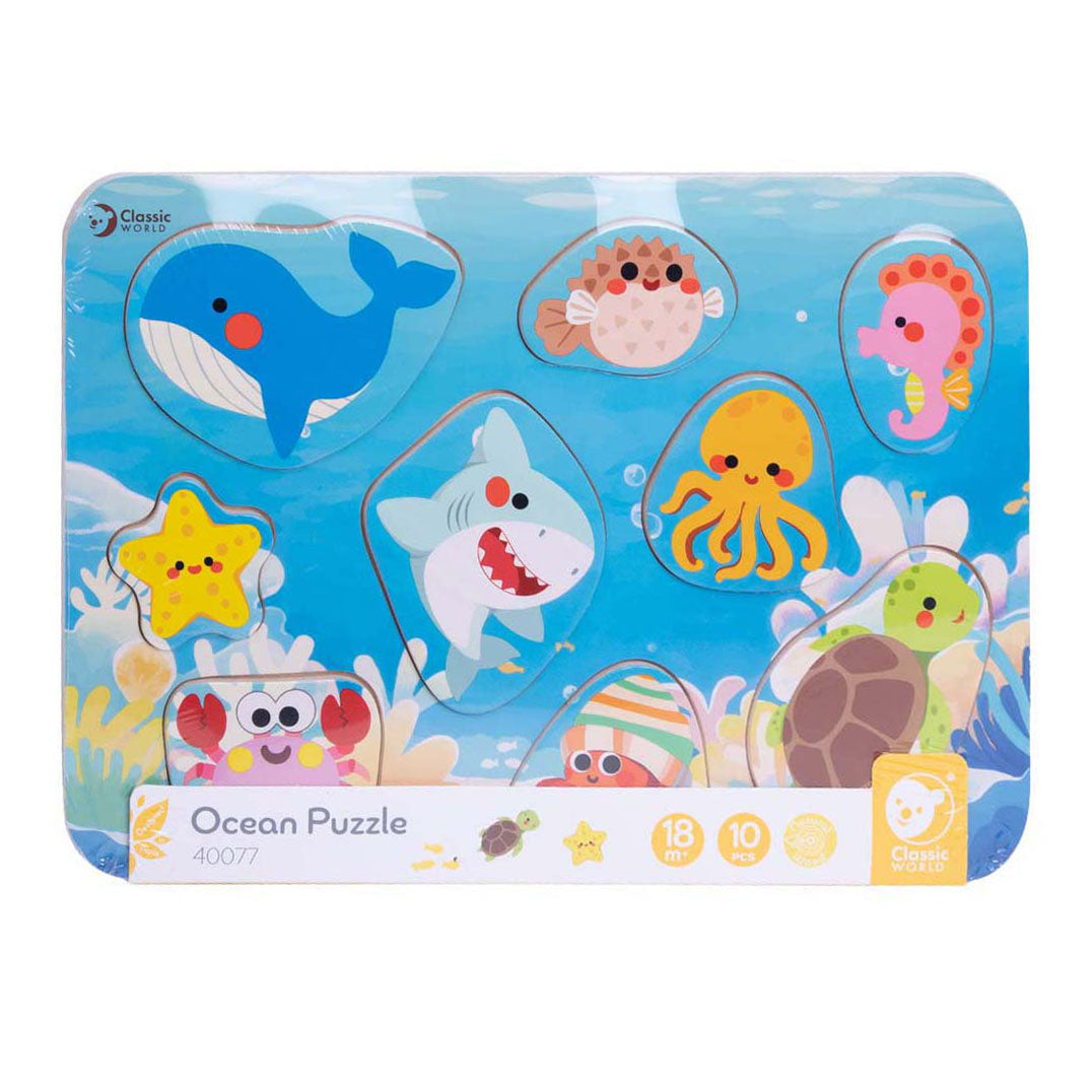 Classic World Holzpuzzle Ozean - 9-tlg.