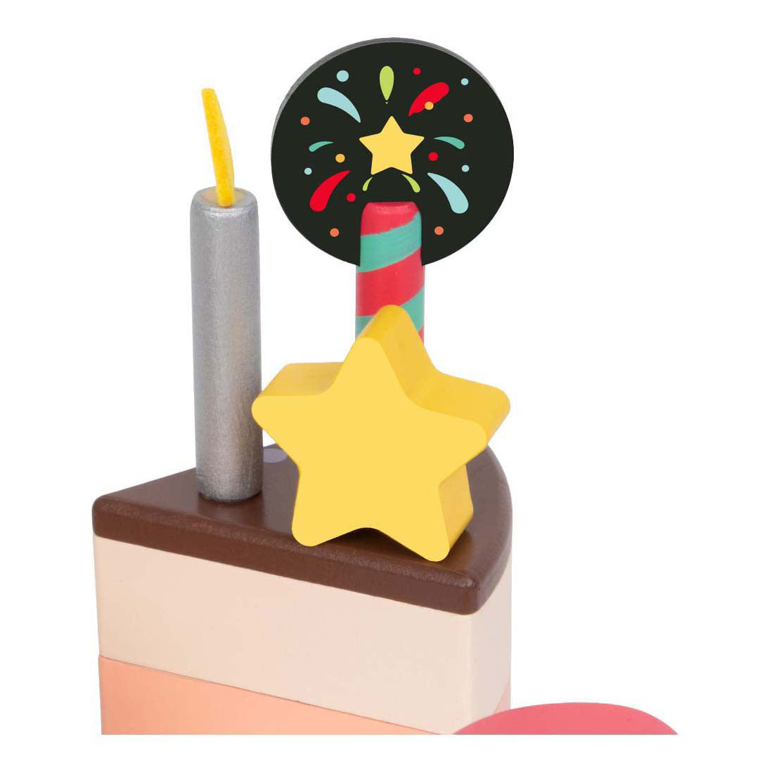 Klassischer Schokoladenkuchen aus Holz