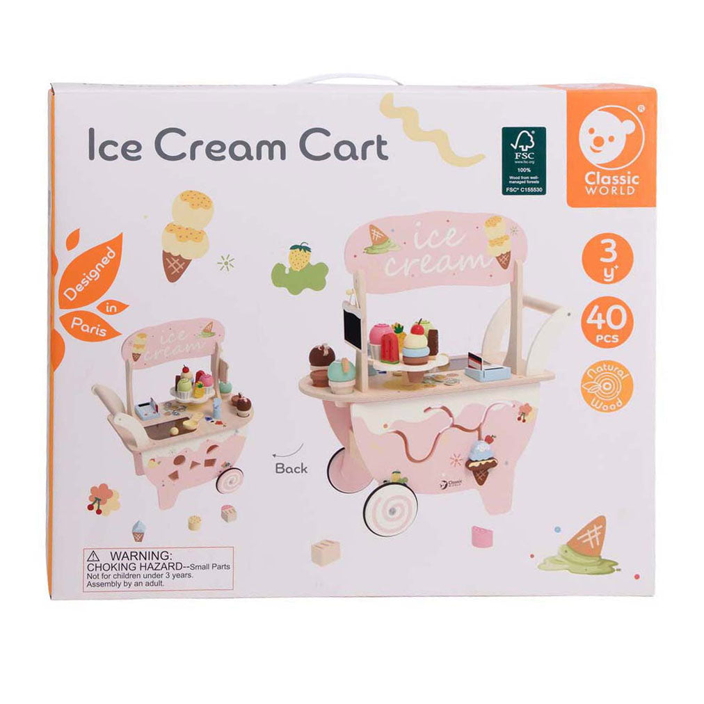 Klassischer Eiswagen aus Holz