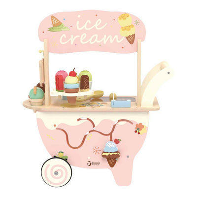 Klassischer Eiswagen aus Holz