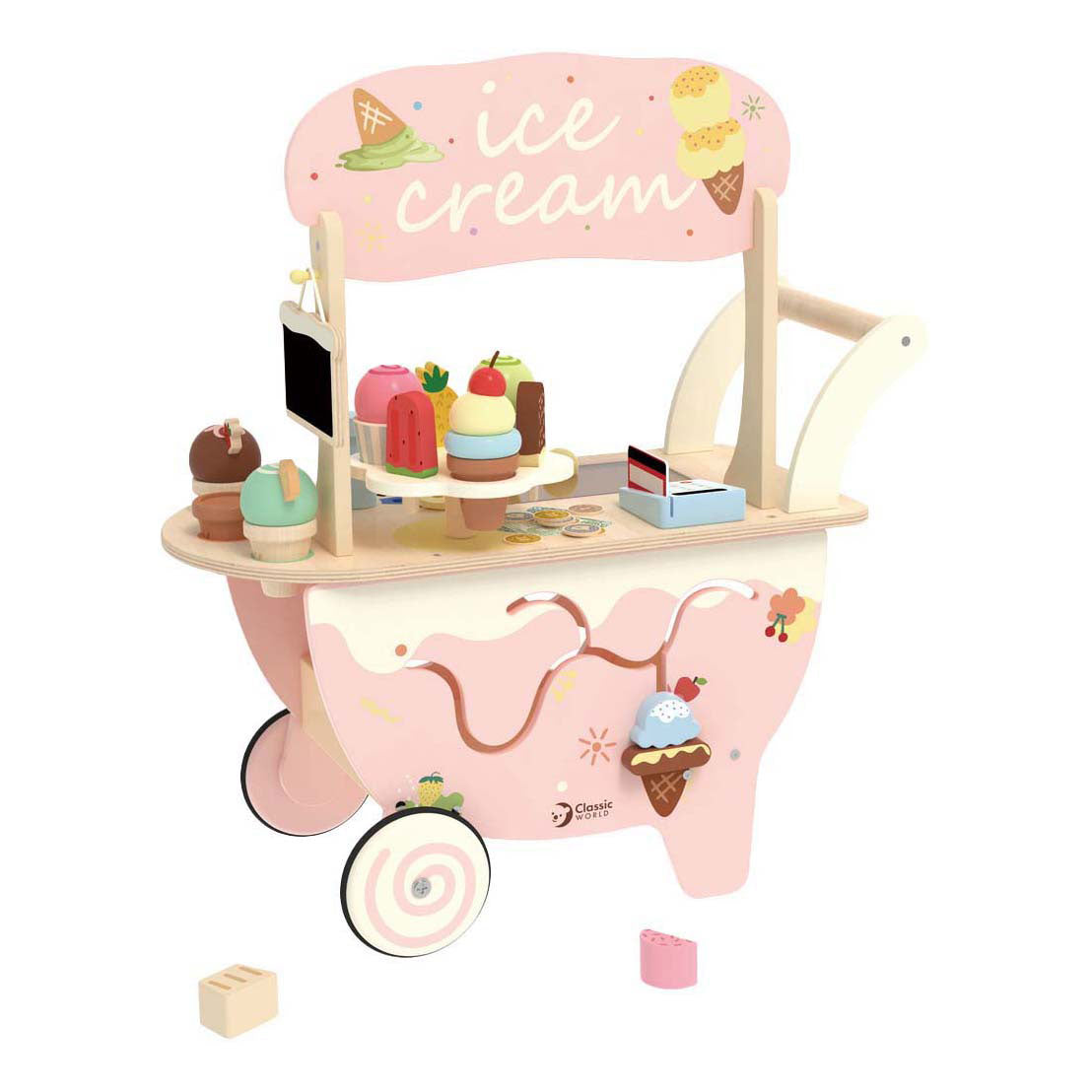 Klassischer Eiswagen aus Holz