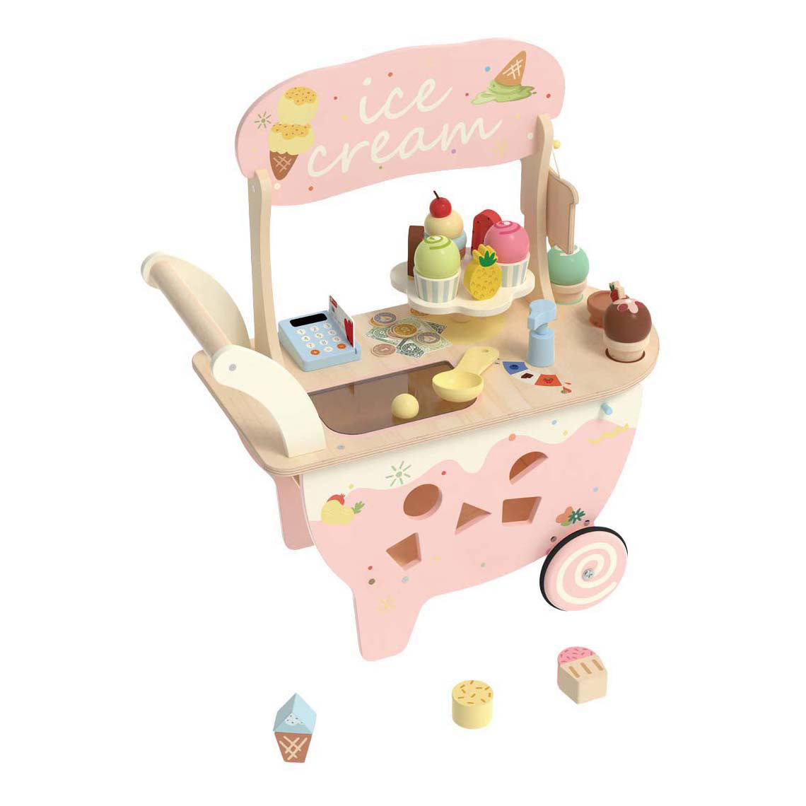Klassischer Eiswagen aus Holz