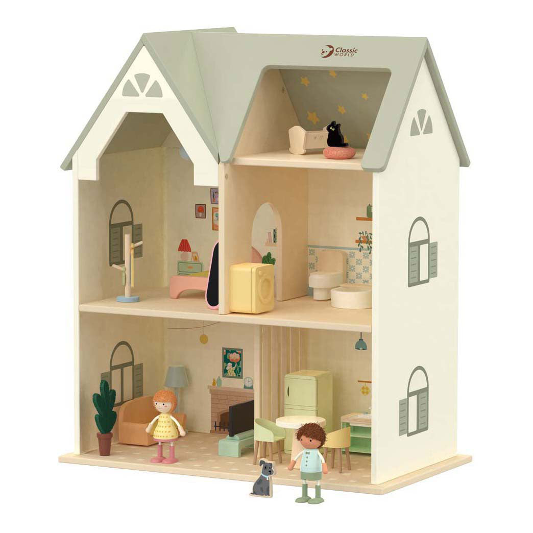 Klassisches Puppenhaus aus Holz