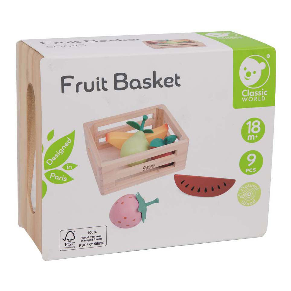 Klassische Holzkiste mit Obst