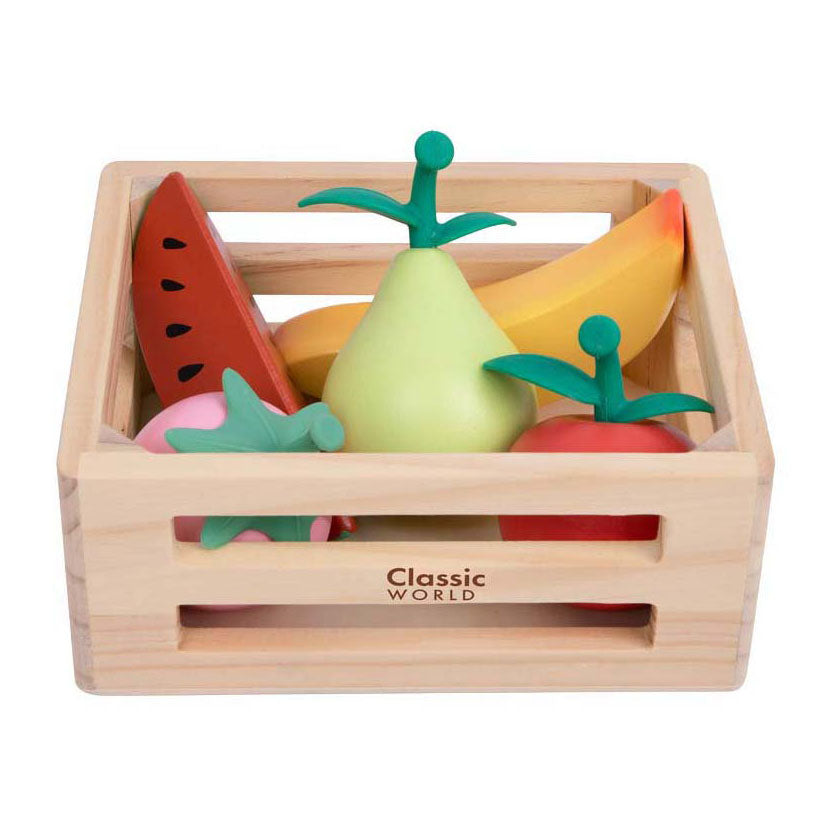 Klassische Holzkiste mit Obst