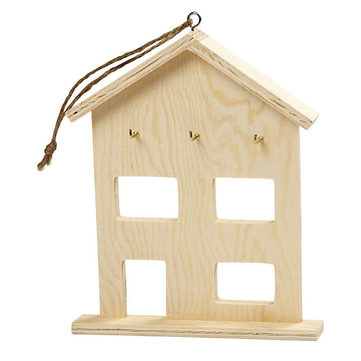 Holzschlüsselschrank mit 3 Haken